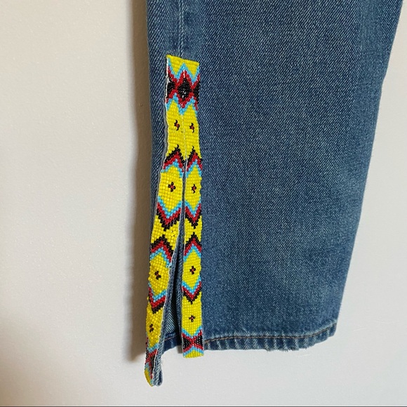 Ralph Lauren women’s The Callen High Rise Slim Jeans with beaded slit hems 26 - Picture 2 of 9